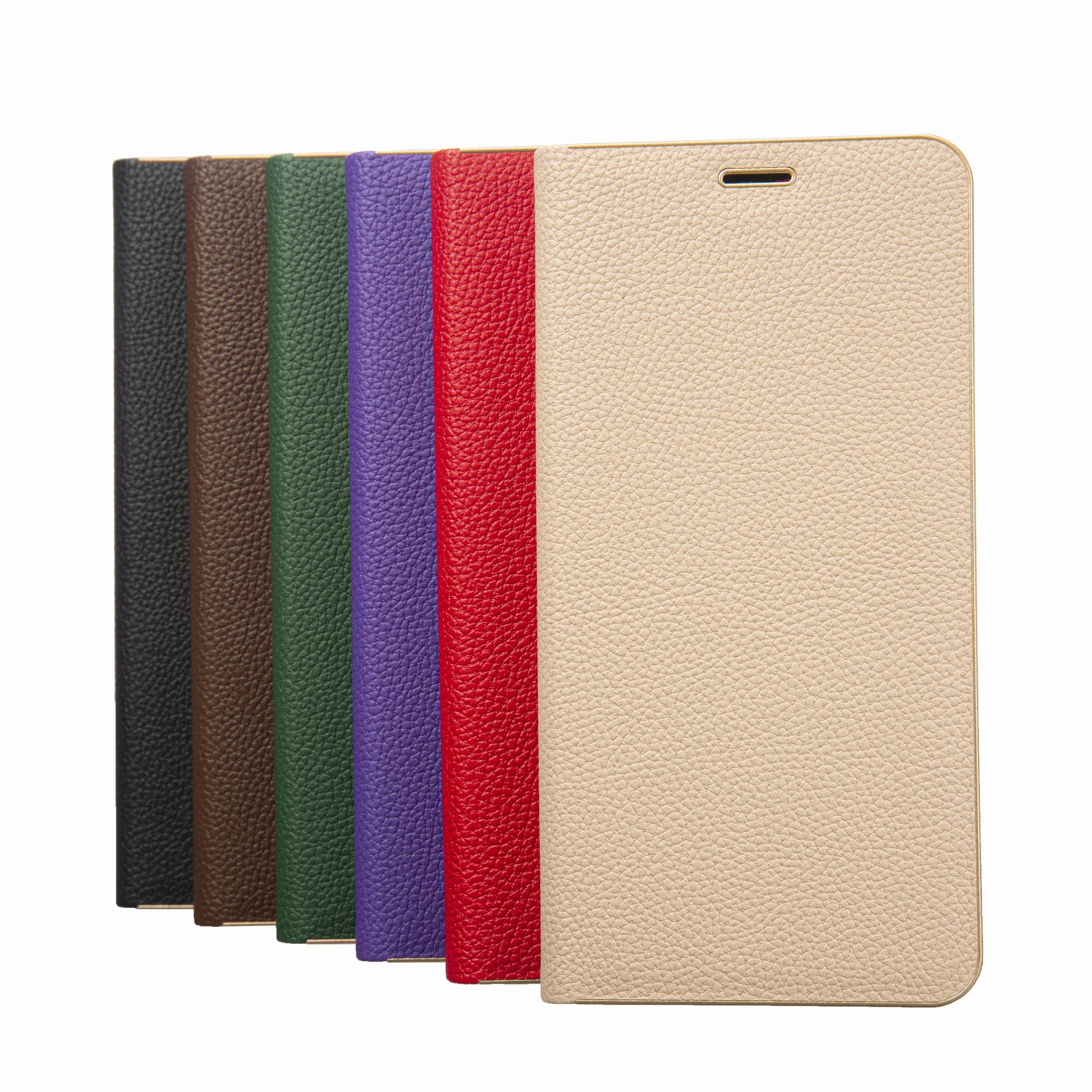 HDB011-2 Gold Edge Litchi grain Folio Case